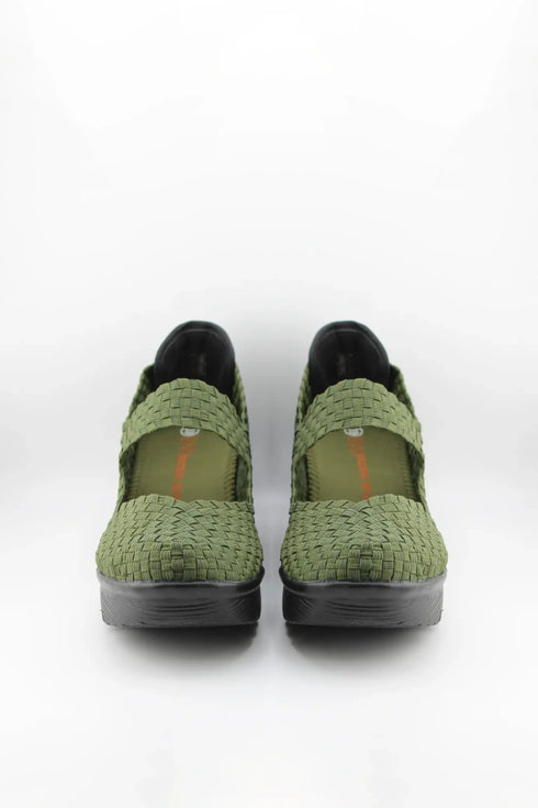 Bernie Mev Woven Slip-On Platform Shoes
